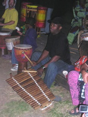 Abdoulaye plays balafon