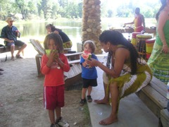 Kids and watermelon