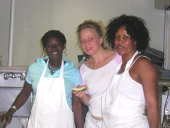 In the kitchen