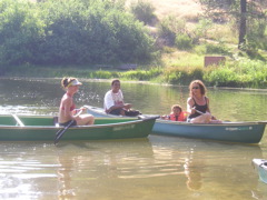 Boating on the lake
