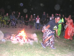 Evening fire circle