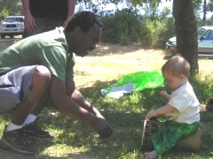 Moussa and a young student